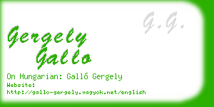 gergely gallo business card